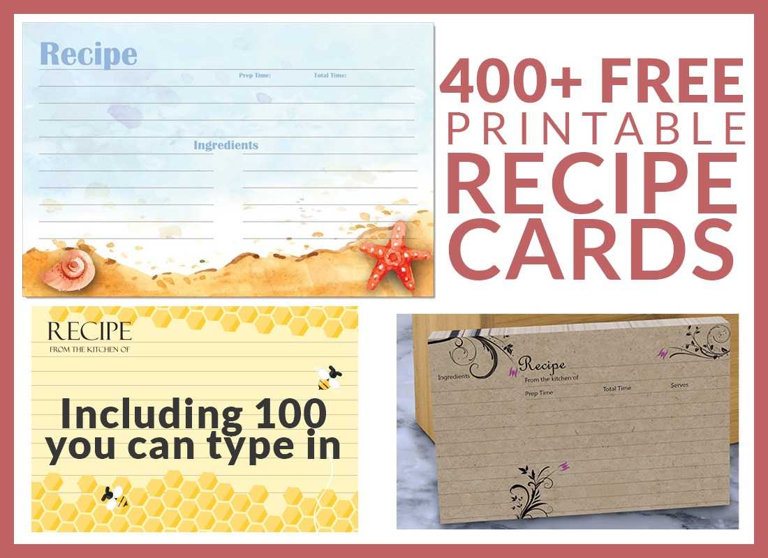Free Recipe Cards - Cookbook People For Fillable Recipe Card Template