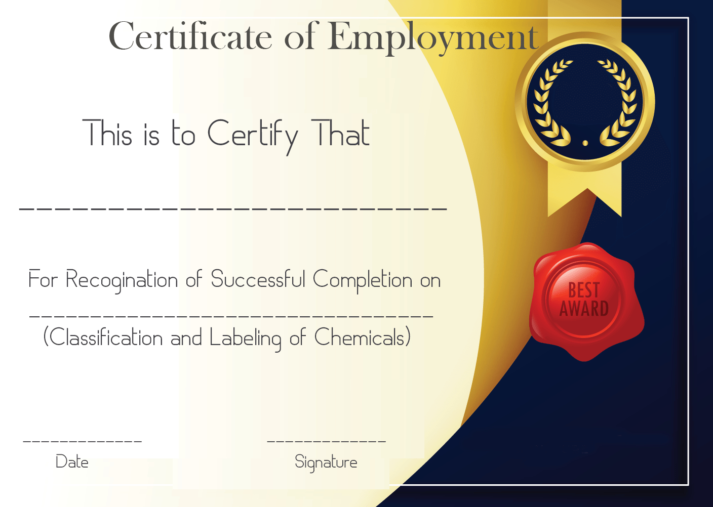 Free Sample Certificate Of Employment Template | Certificate With Regard To Sample Certificate Employment Template
