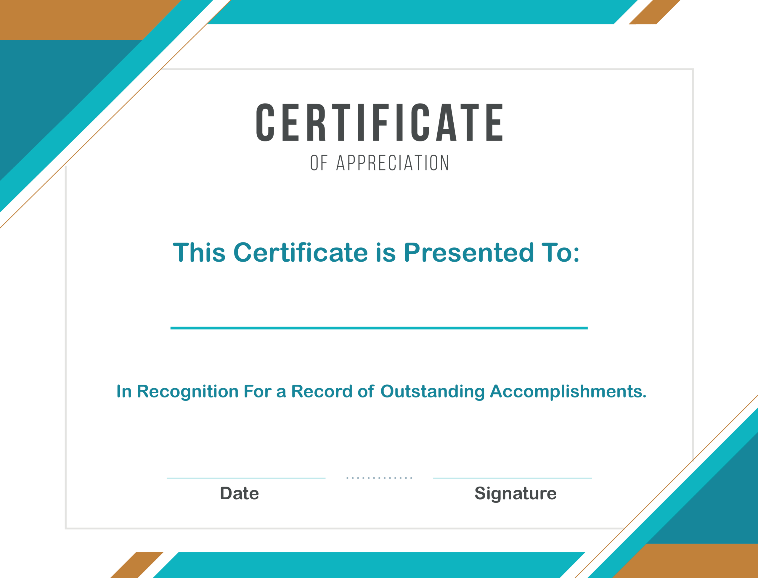 Free Sample Format Of Certificate Of Appreciation Template For Template For Recognition Certificate