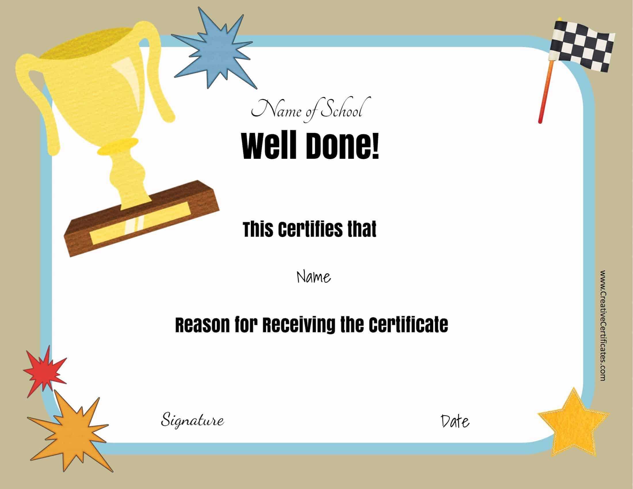 Free School Certificates & Awards For Classroom Certificates Templates