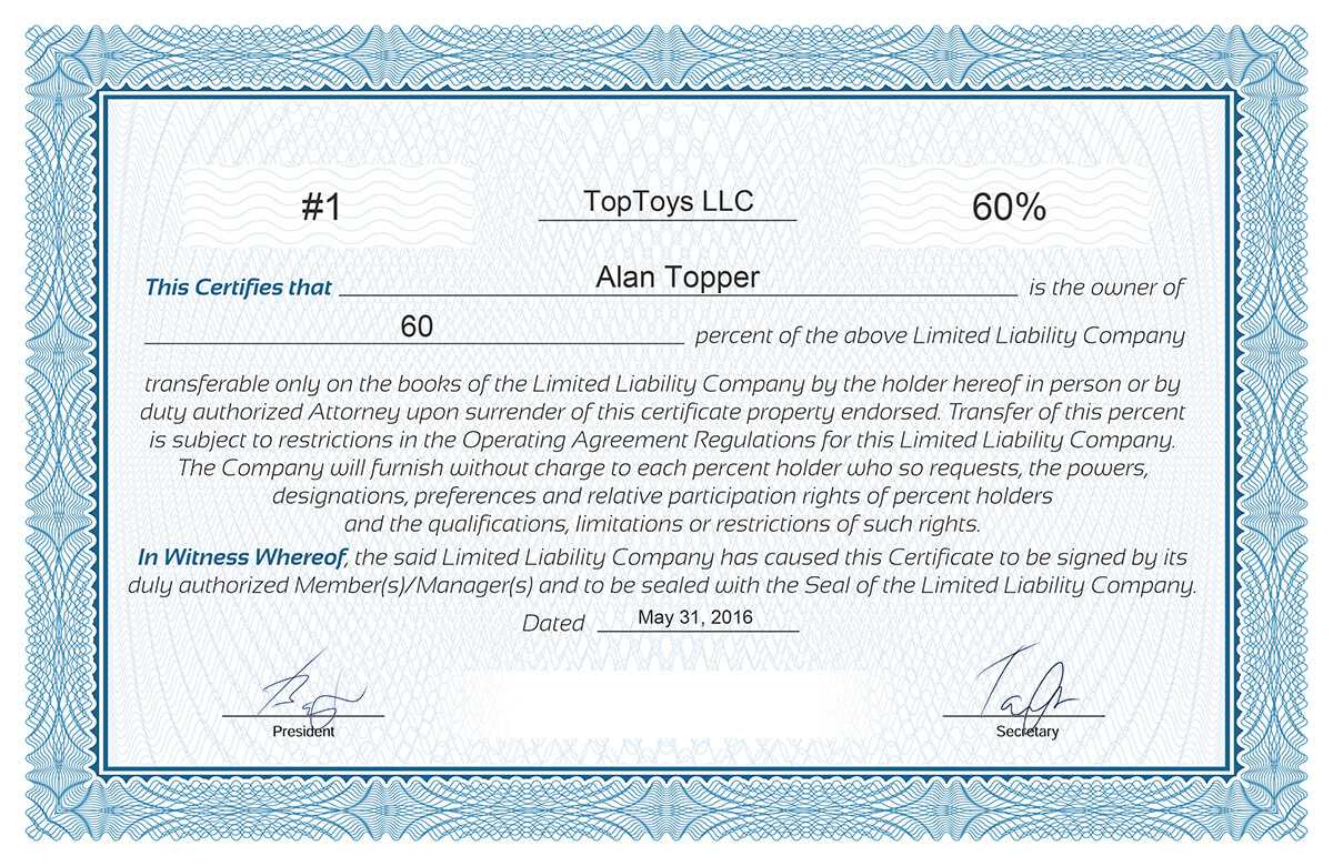 Free Stock Certificate Online Generator Inside Blank Share Certificate Template Free