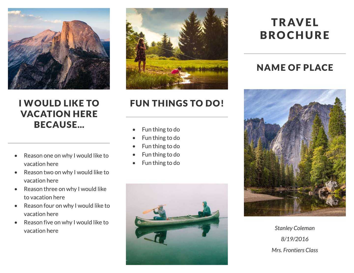 Free Travel Brochure Templates & Examples [8 Free Templates] For Travel Brochure Template For Students