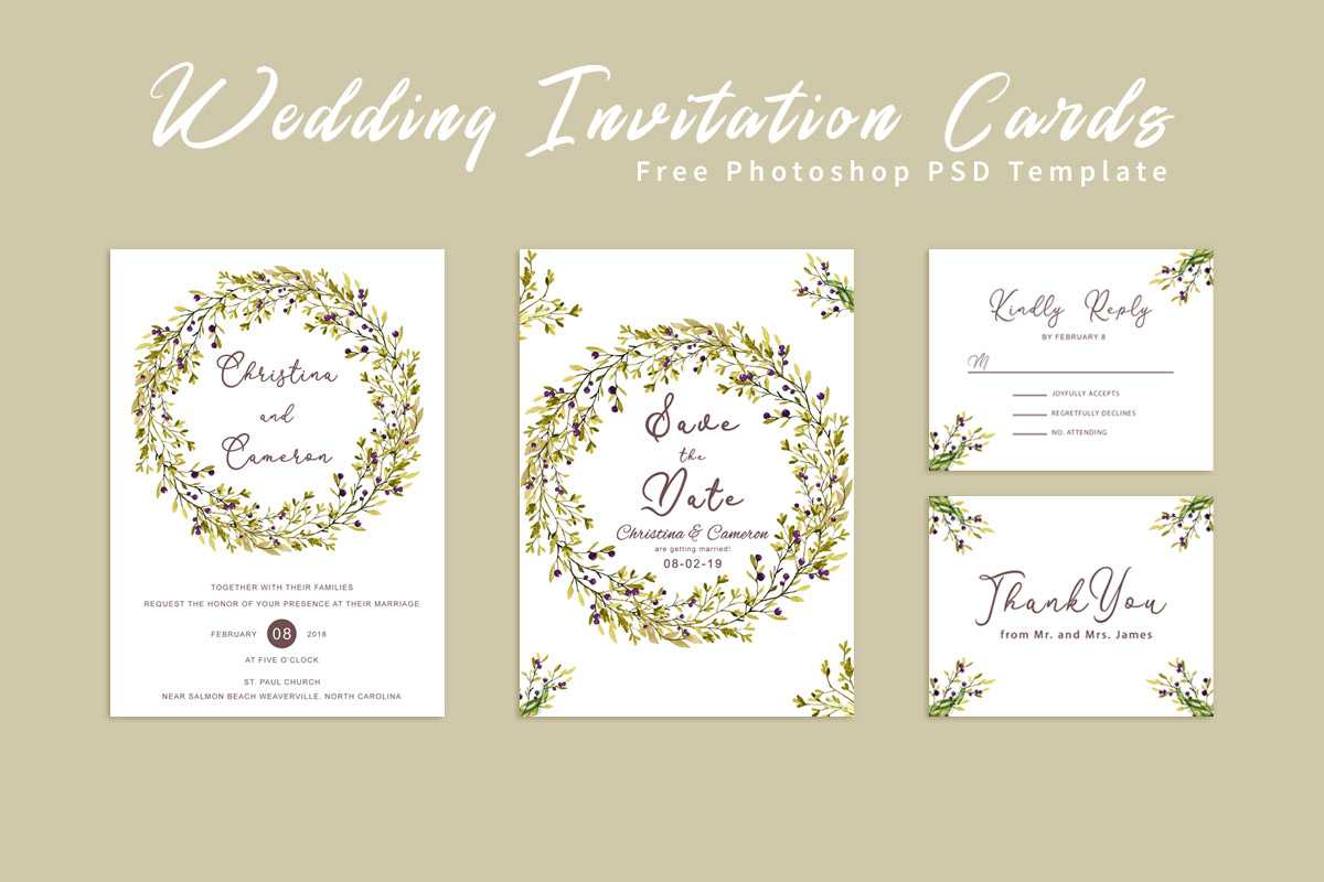 Free Wedding Invitation Card Template – Creativetacos In Invitation Cards Templates For Marriage