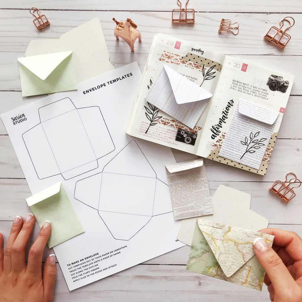 Freebie: Mini Envelope Template Printable — Sarica Studio For Envelope Templates For Card Making