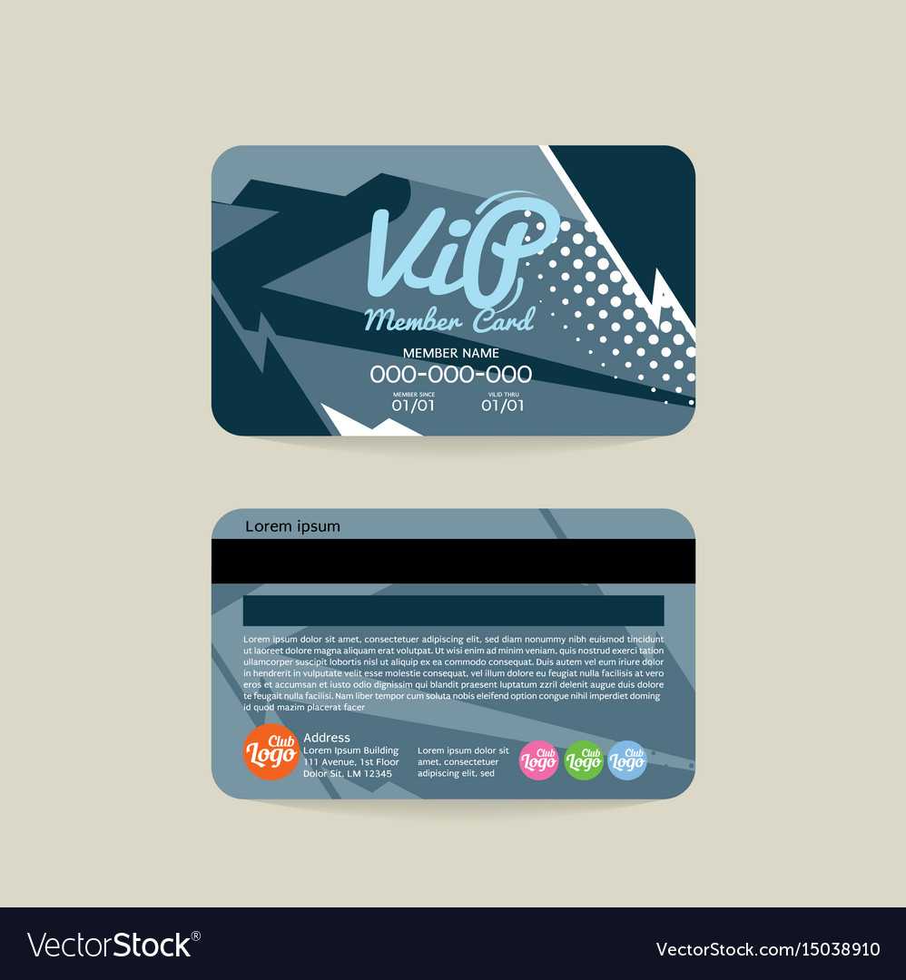 Front And Back Vip Member Card Template Pertaining To Membership Card Template Free