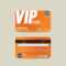 Front And Back Vip Member Card Template Vector Illustration Intended For Membership Card Template Free