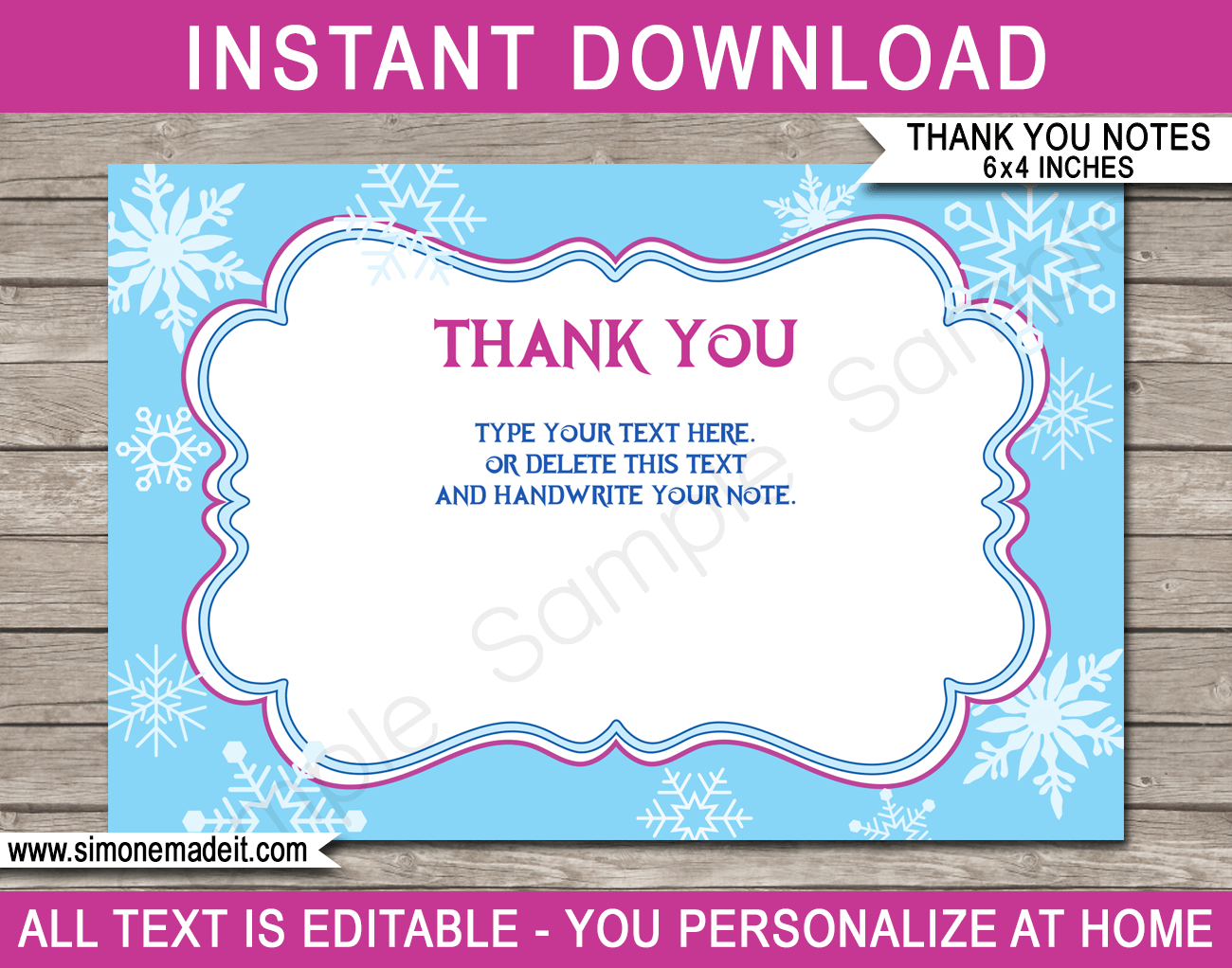 Frozen Party Thank You Cards Template In Soccer Thank You Card Template