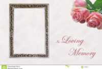 Funeral Eulogy Card Stock Image. Image Of Loving, Flowers pertaining to In Memory Cards Templates