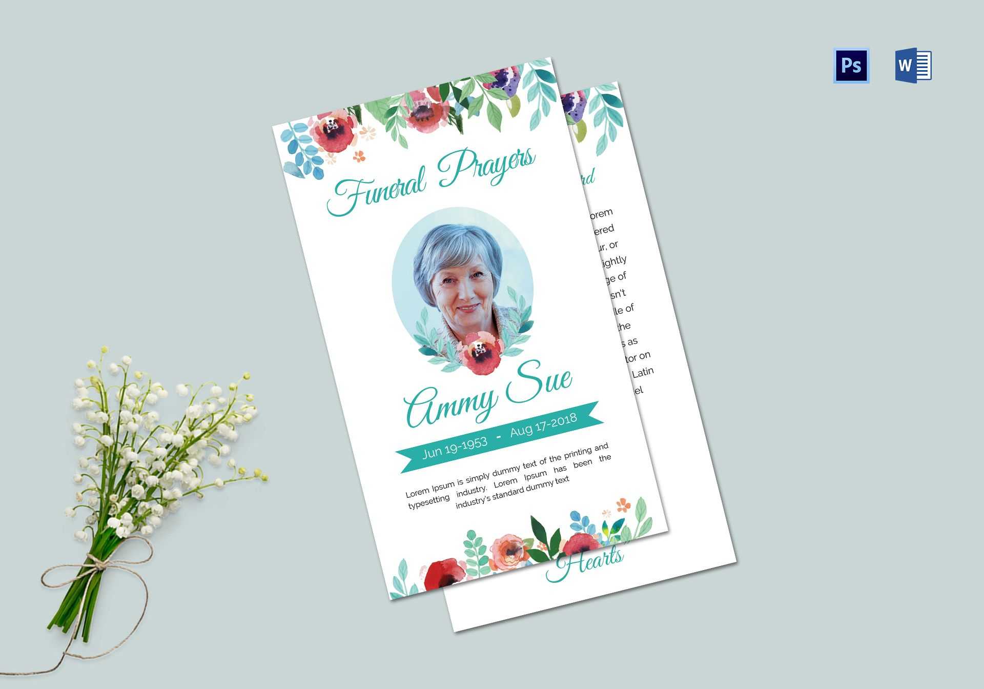 Funeral Family Prayer Card Template In Prayer Card Template For Word