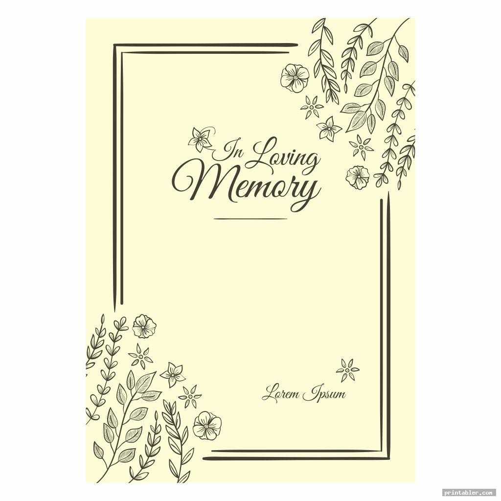 Funeral Memory Cards Templates Printable – Printabler In In Memory Cards Templates