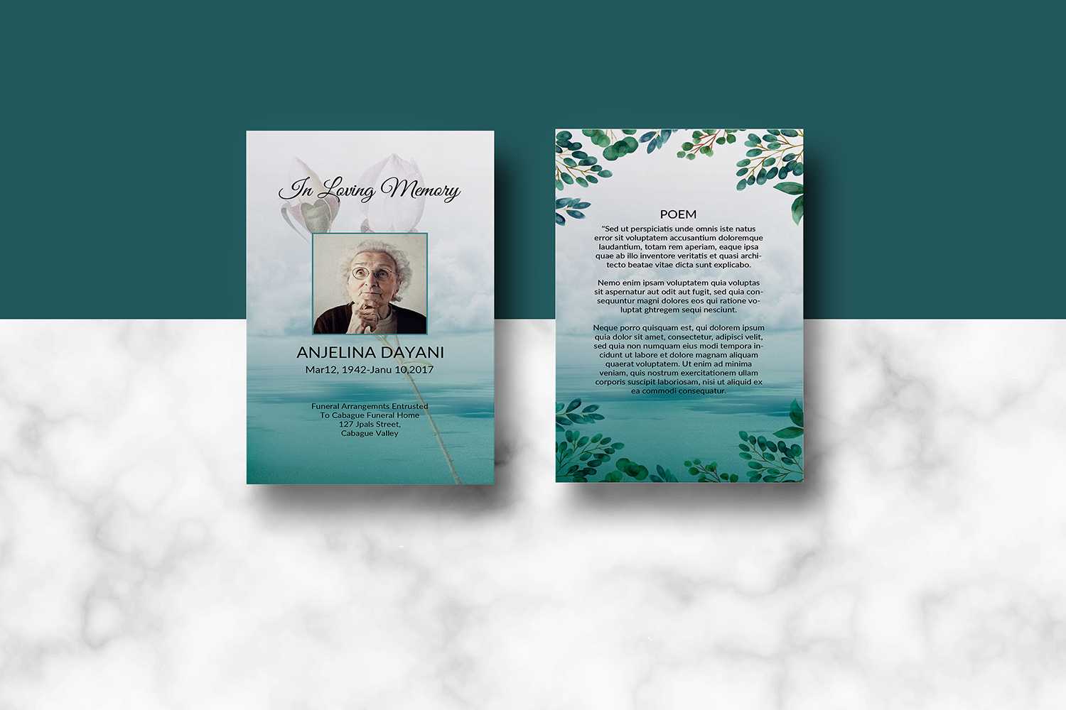 Funeral Prayer Card Template, Ms Word & Photoshop Template Regarding Prayer Card Template For Word