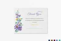 Garden Thank You Card Template within Thank You Card Template Word