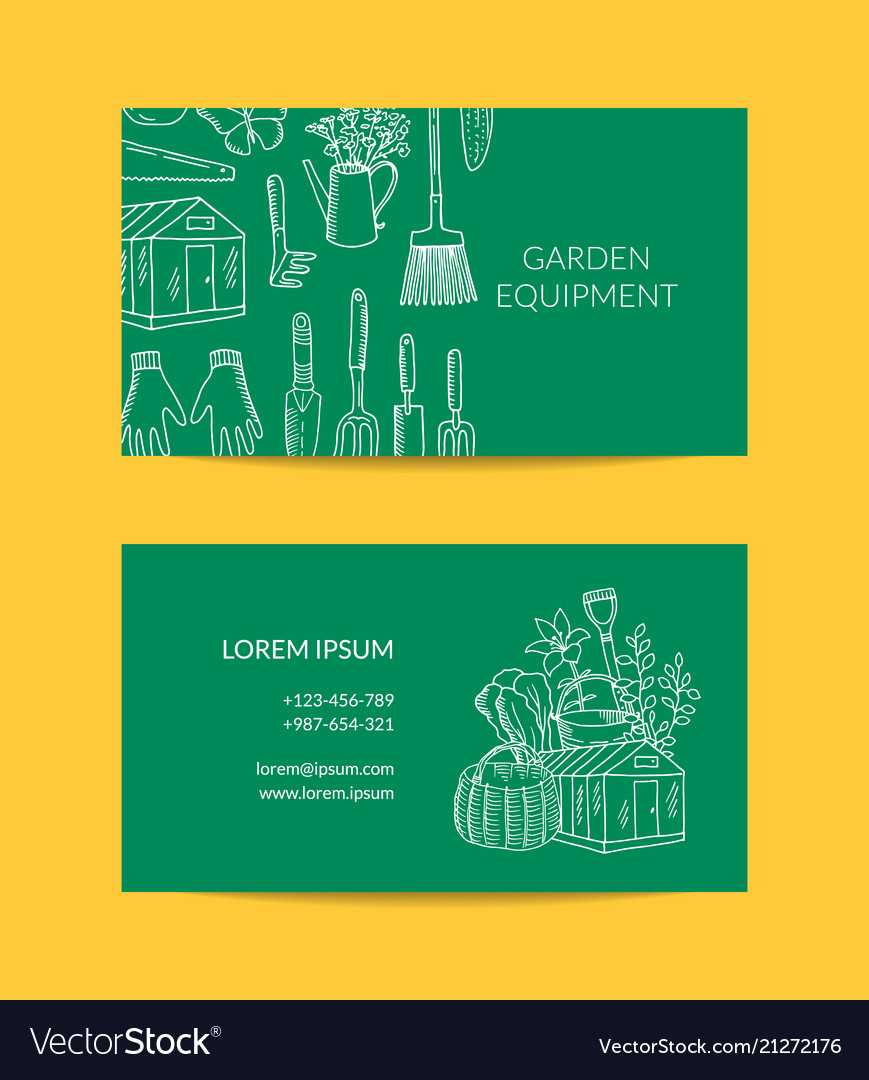 Gardening Doodle Icons Business Card Pertaining To Gardening Business Cards Templates