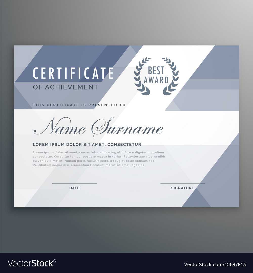 Geometric Certificate Award Template Design Intended For Award Certificate Design Template