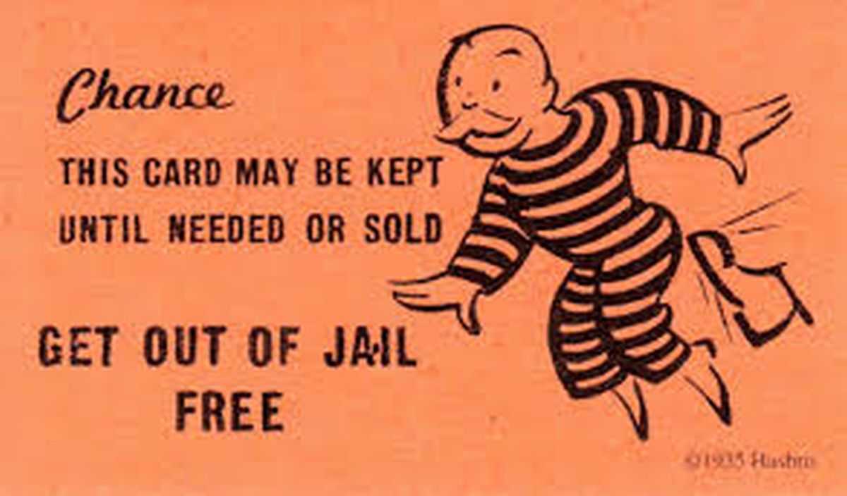 Get Out Of Jail Clipart For Get Out Of Jail Free Card Template