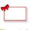 Gift Card Template With Ribbon And Red Bow Stock Vector With Regard To Present Card Template