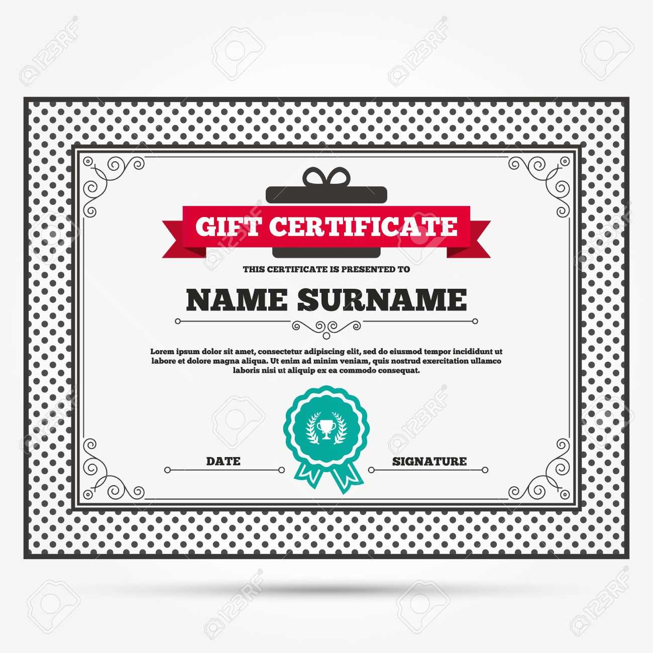 Gift Certificate. First Place Cup Award Sign Icon. Prize For.. Throughout First Place Certificate Template