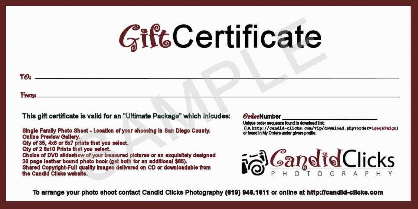 Gift Certificate Template – Certificate Templates Intended For Photoshoot Gift Certificate Template