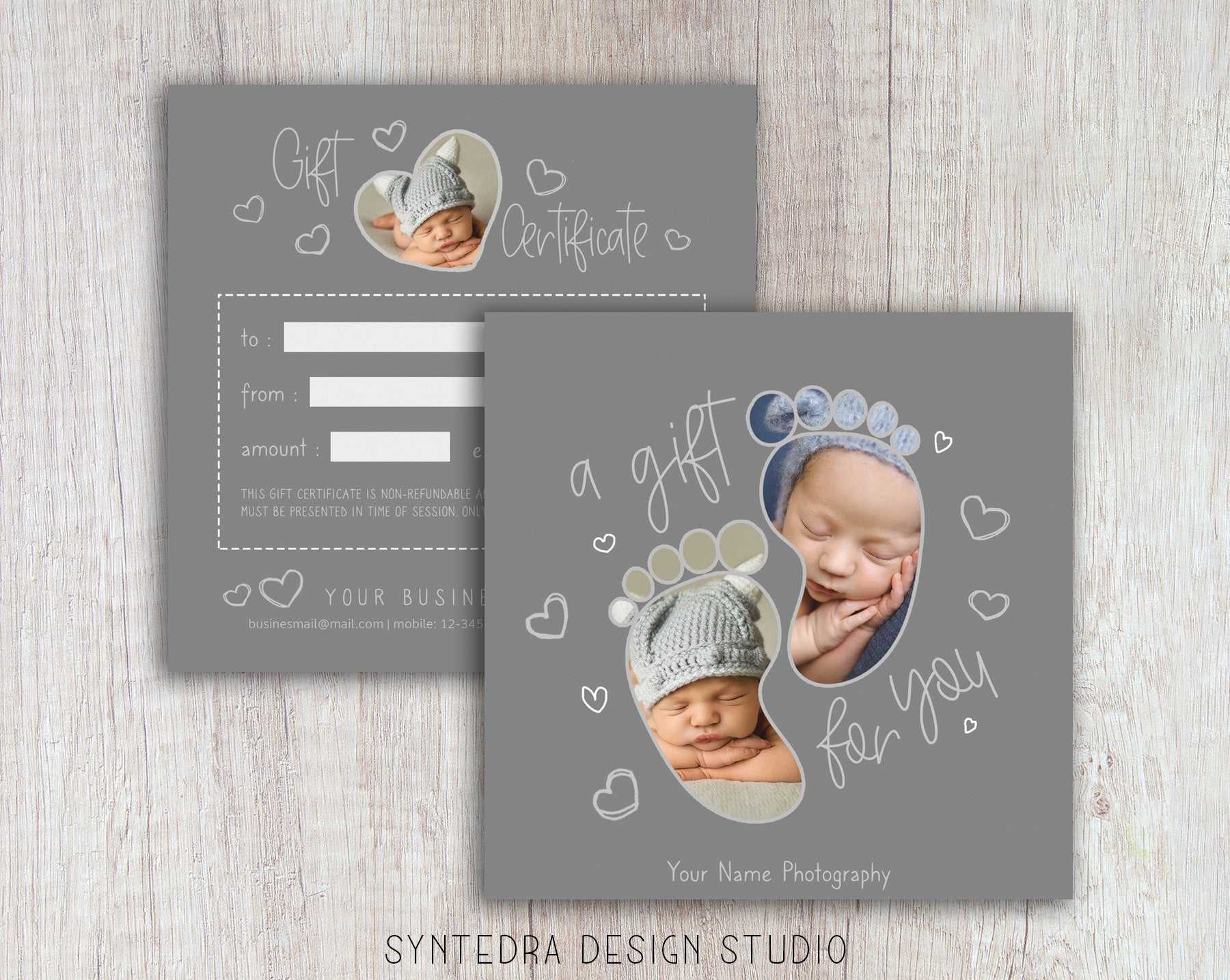 Gift Certificate Template, Gift Voucher Template, Photography Voucher  Template, Minimal Voucher Template Throughout Photoshoot Gift Certificate Template