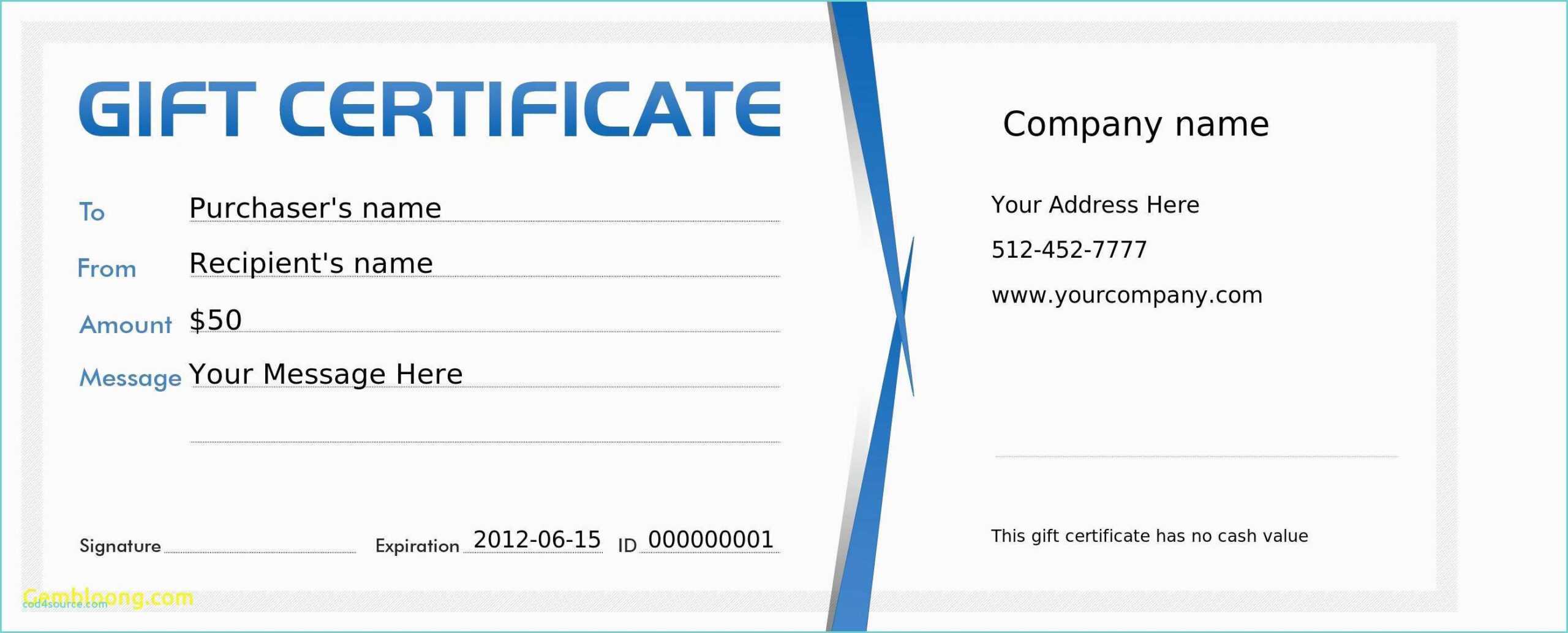 Gift Certificate Template Microsoft Publisher Inside Publisher Gift Certificate Template