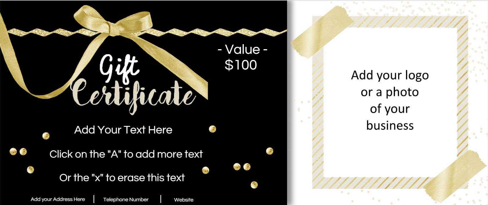 Gift Certificate Template With Logo Intended For Graduation Gift Certificate Template Free