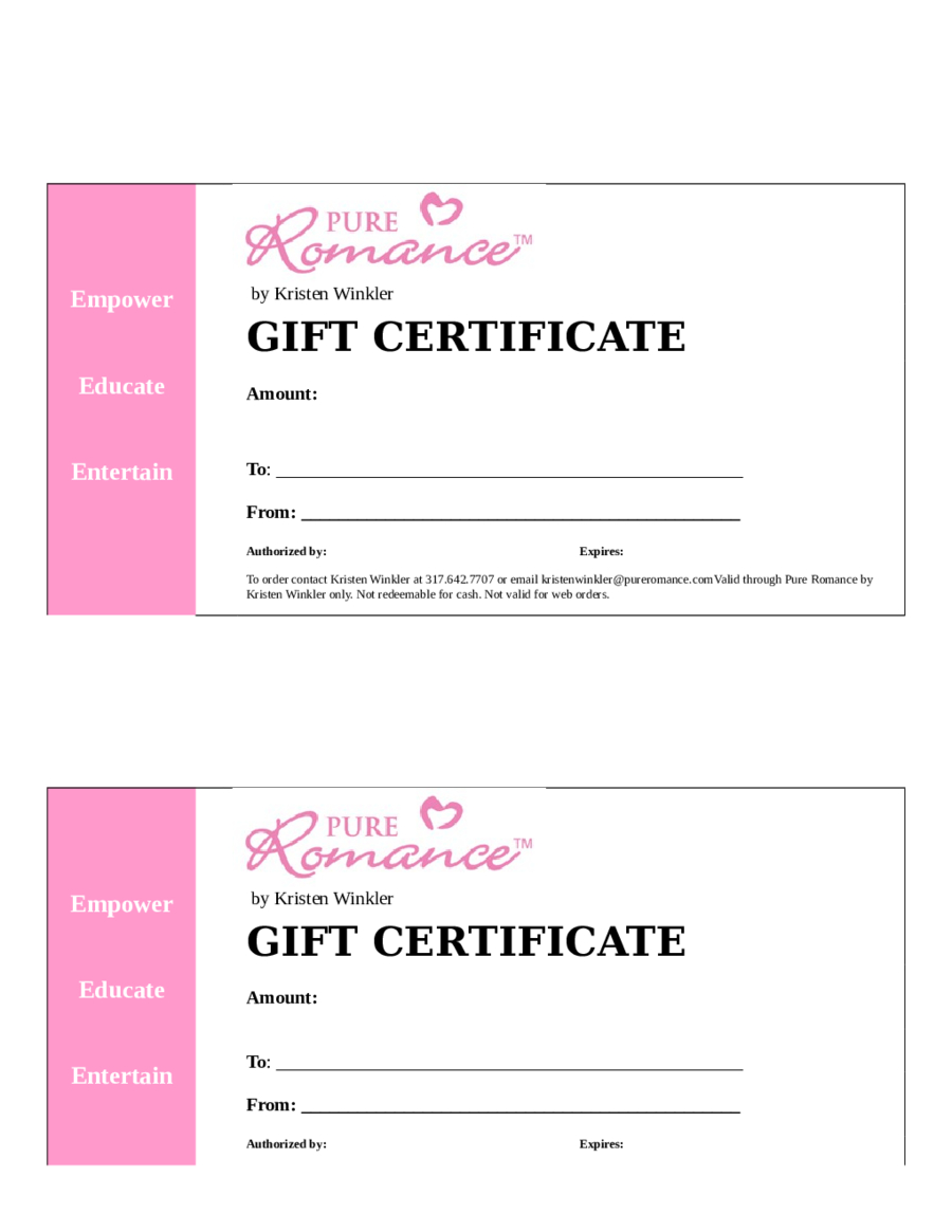 Gift Certificate Template Word – Edit, Fill, Sign Online With Fillable Gift Certificate Template Free