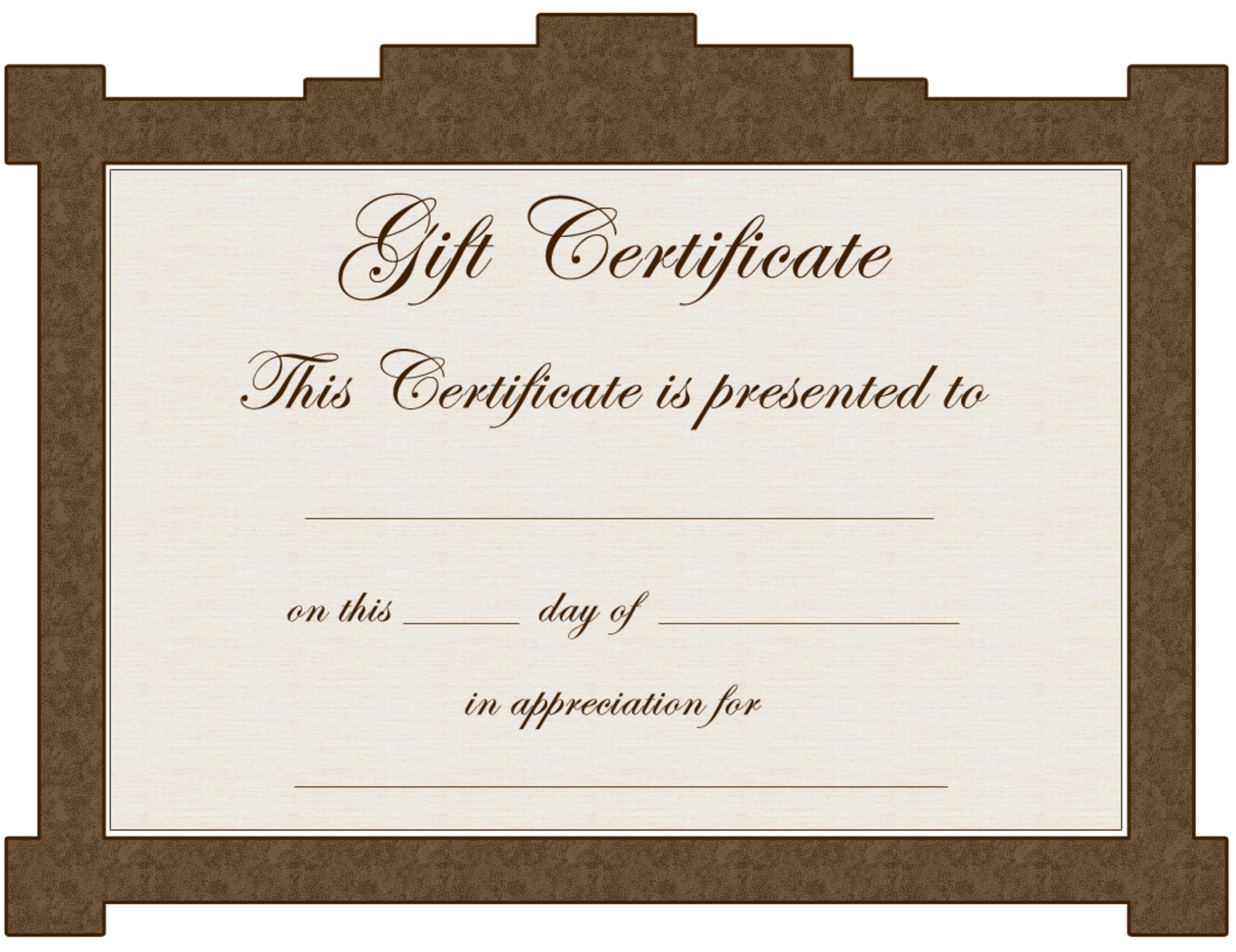 Gift Certificate Templates To Print | Activity Shelter With Regard To Present Certificate Templates