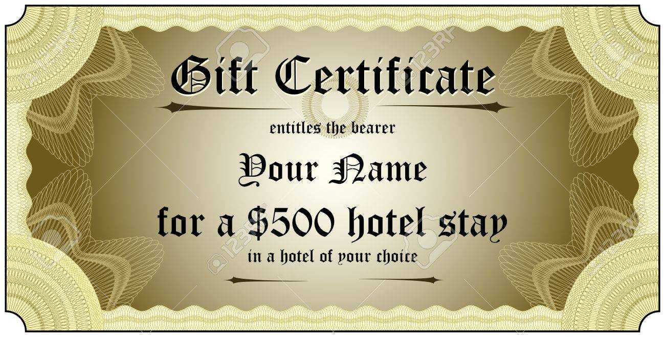 Gift Certificate With Nice Guilloche Patterns For A Unique And.. In This Certificate Entitles The Bearer Template