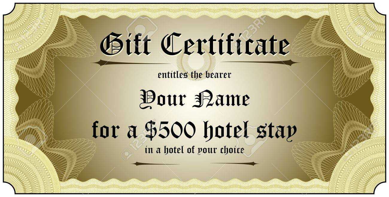 Gift Certificate With Nice Guilloche Patterns For A Unique And.. Pertaining To This Certificate Entitles The Bearer To Template