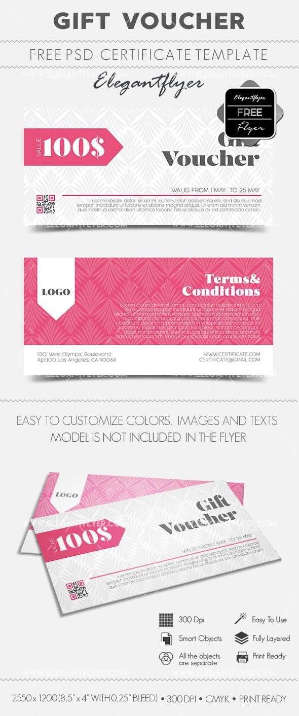 Gift Voucher – Free Gift Certificate Psd Template – Within Gift Certificate Template Photoshop