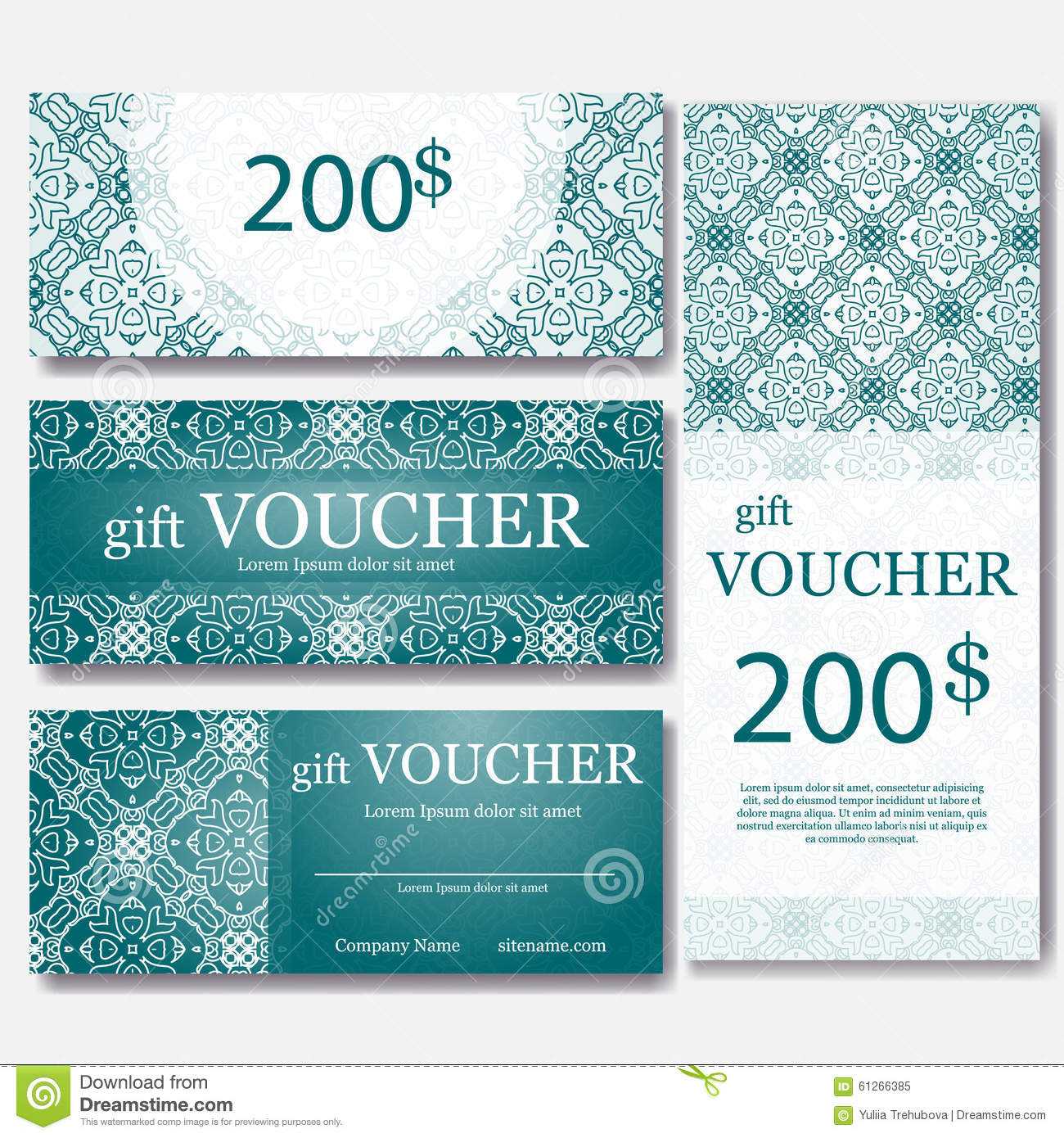 Gift Voucher Template With Mandala. Design Certificate For Inside Magazine Subscription Gift Certificate Template