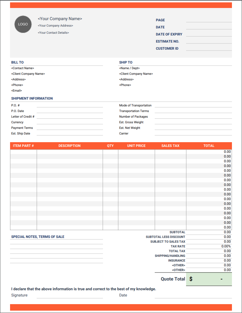 Google Docs Invoice Template | Docs & Sheets | Invoice Simple With Credit Card Bill Template