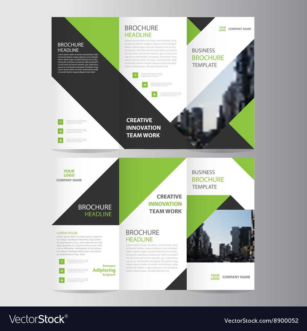 Green Business Trifold Leaflet Brochure Template In Free Tri Fold Business Brochure Templates