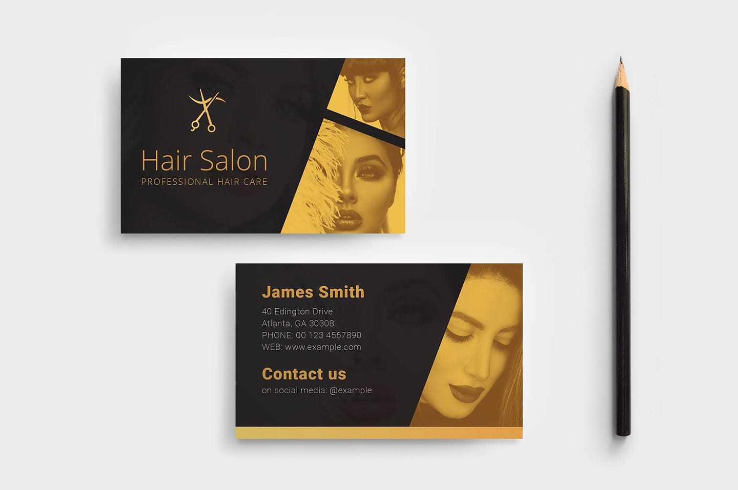 Hair Dresser Business Card Template – Psd, Ai & Vector Pertaining To Hair Salon Business Card Template