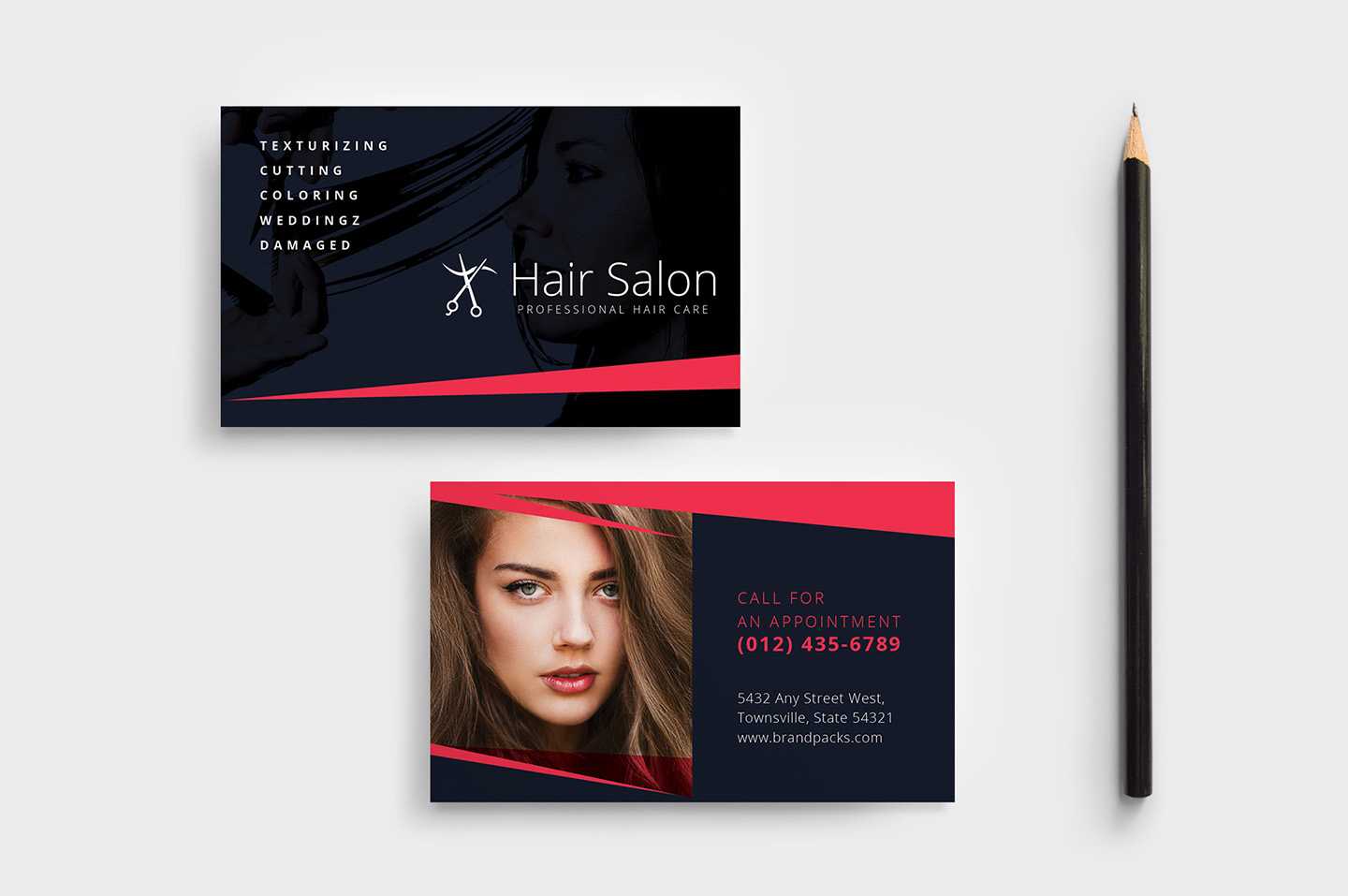 Hair Salon Business Card Template In Psd, Ai & Vector Pertaining To Hairdresser Business Card Templates Free