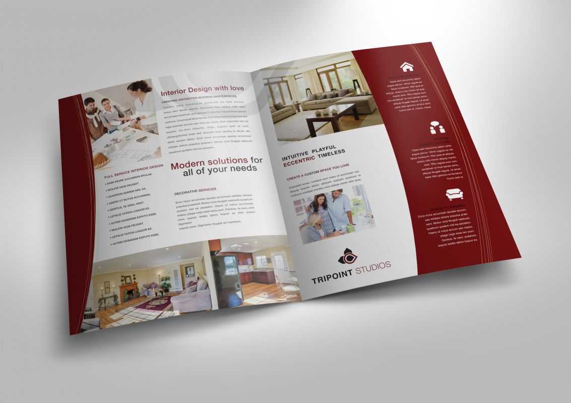 Half Fold Brochure Template For Design Company Marketing Inside Half Page Brochure Template