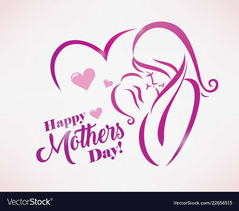 Happy Mothers Day Greeting Card Template Stylized For Mothers Day Card Templates