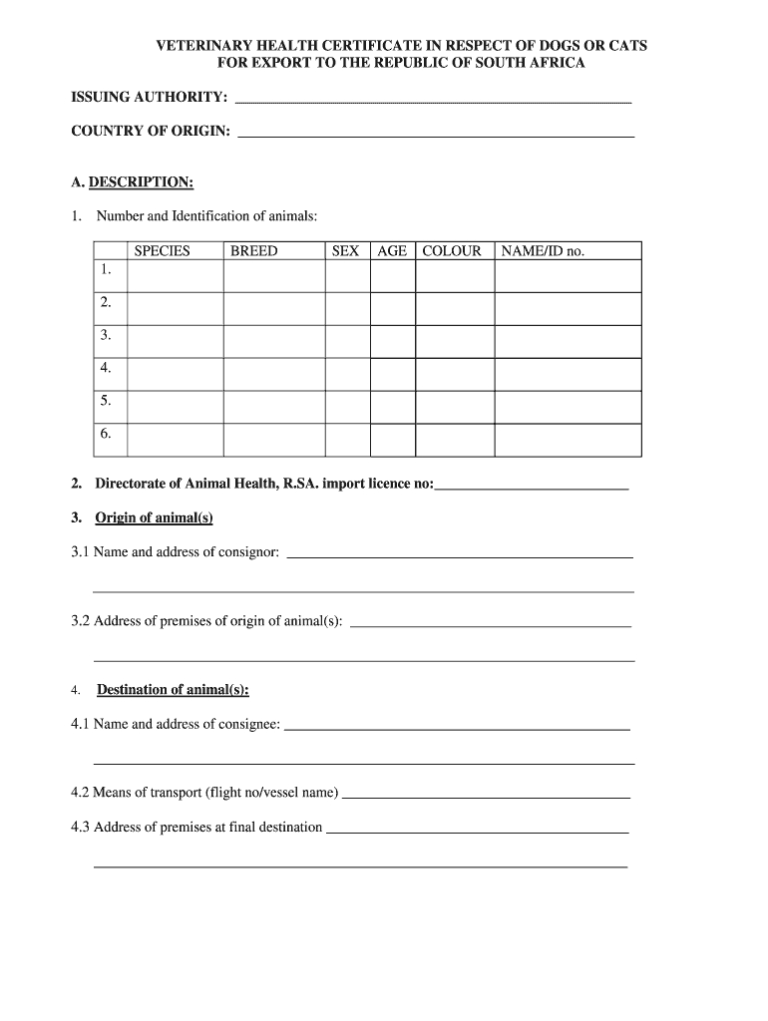 health certificate for dogs fill online printable pertaining to