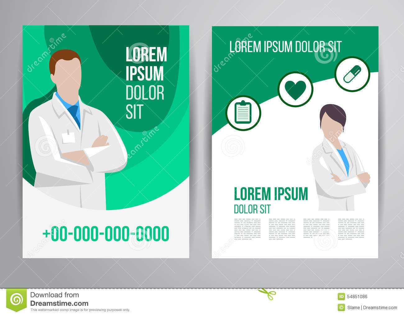 Healthcare Brochure Stock Vector. Illustration Of Catalogue With Regard To Healthcare Brochure Templates Free Download