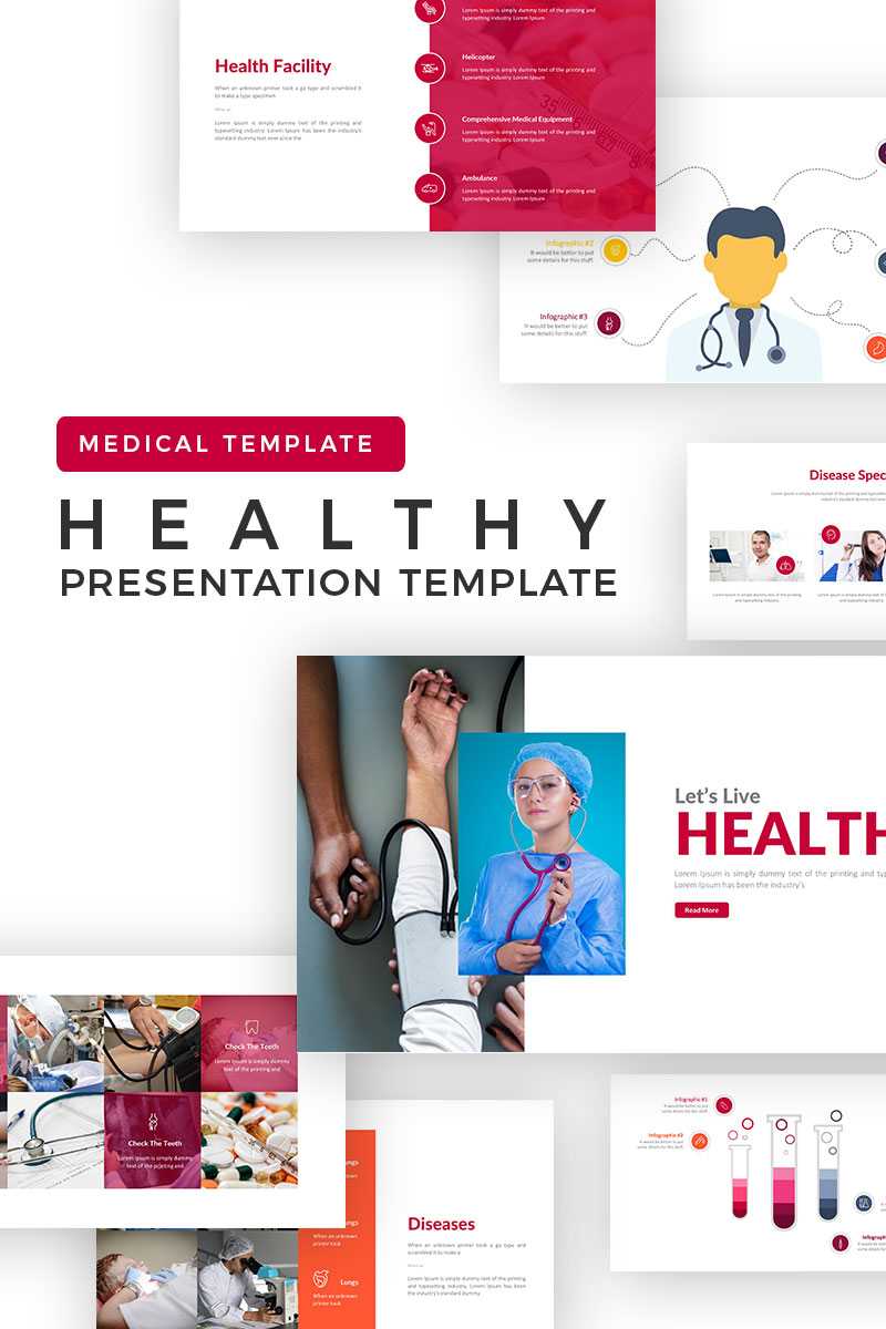 Healthcare Presentation Powerpoint Template With Ambulance Powerpoint Template