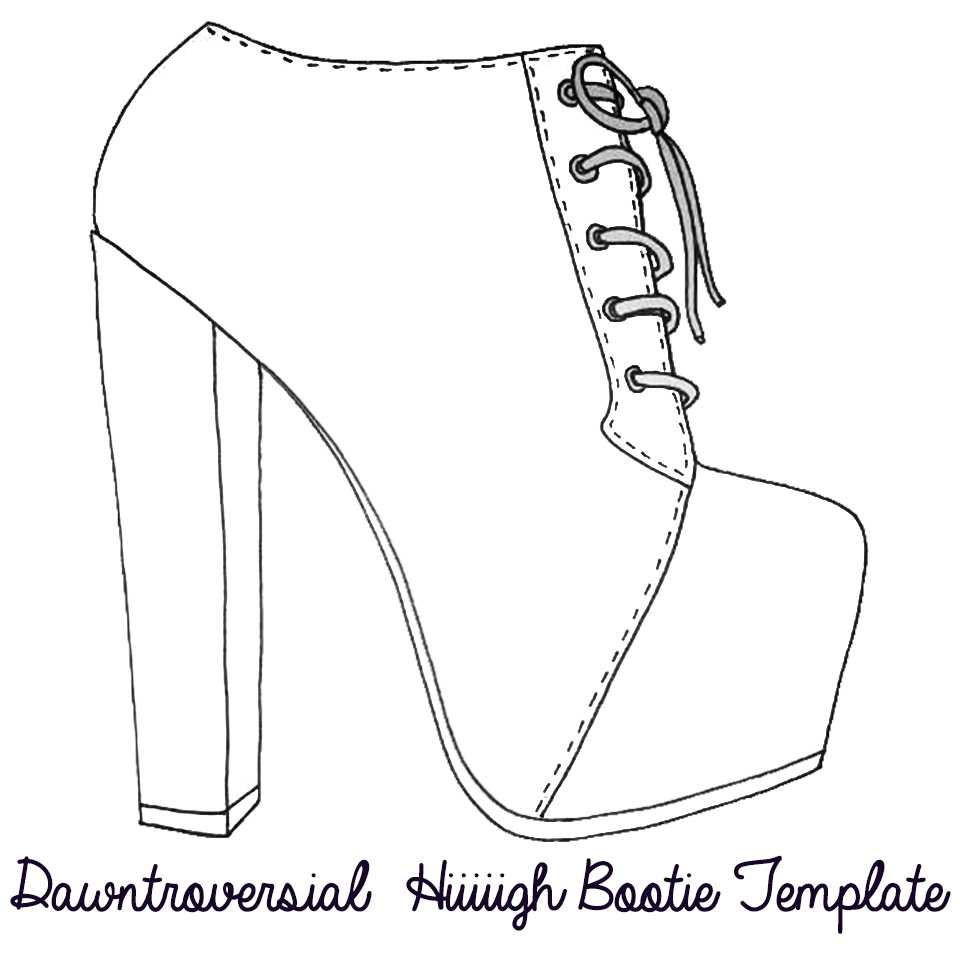 Heel Design Template – Yaser.vtngcf Within High Heel Shoe Template For Card