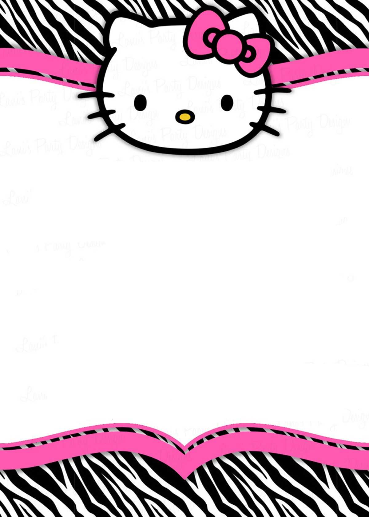 Hello Kitty Free Printable Invitation Card | Invitations Online For Hello Kitty Birthday Card Template Free