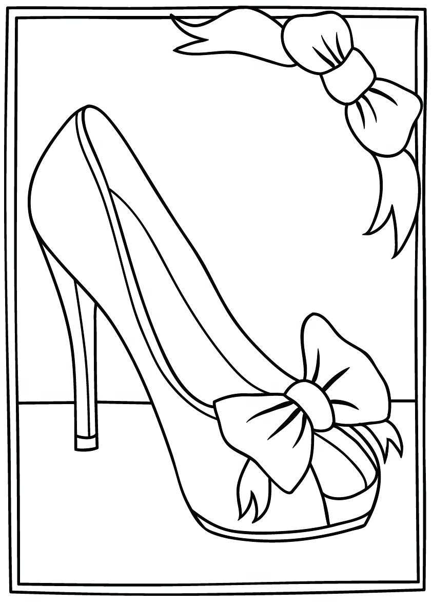 High Heel Drawing Template At Paintingvalley | Explore With Regard To High Heel Template For Cards