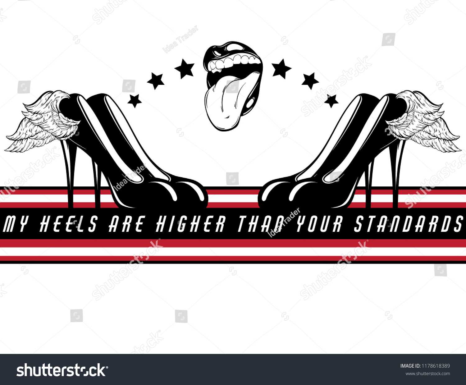 High Heels High Hopes Vector Hand Stock Vector (Royalty Free Intended For High Heel Template For Cards