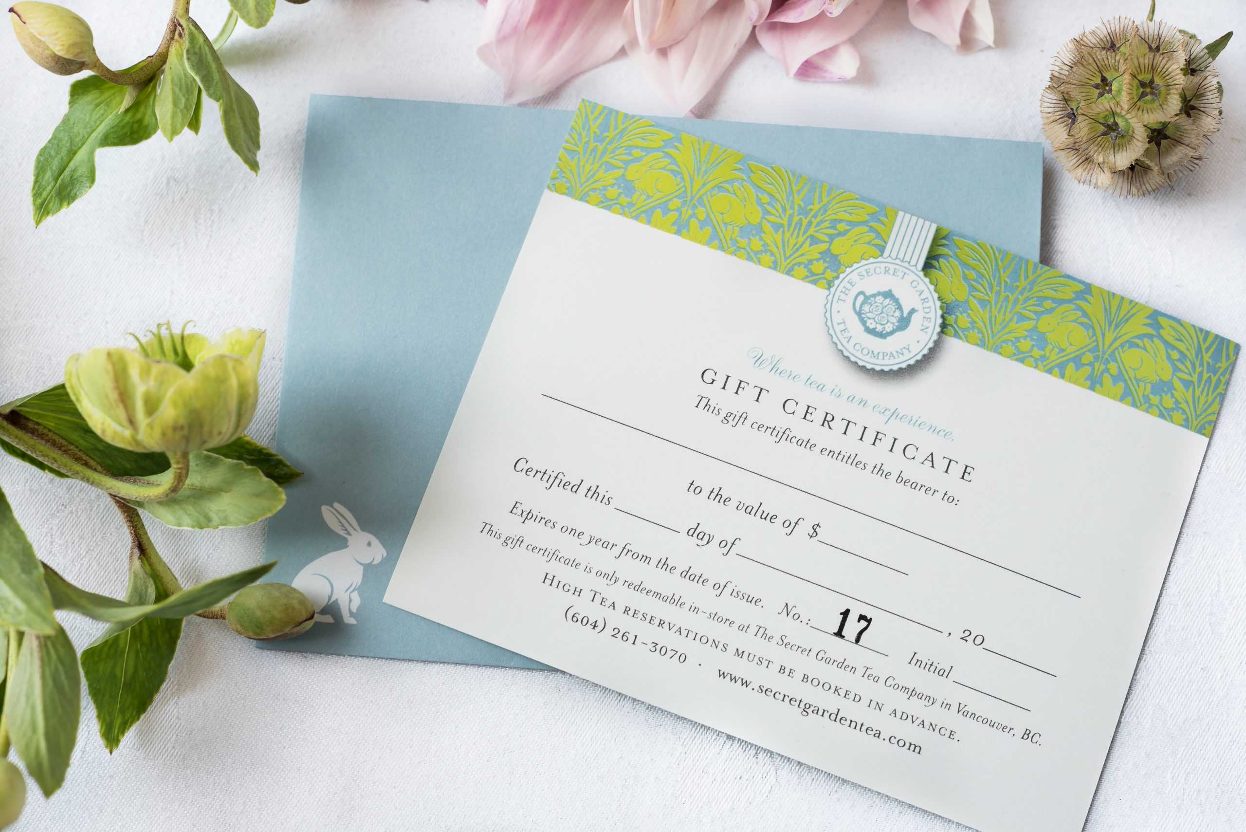 High Tea For Two Gift Certificate Intended For This Entitles The Bearer To Template Certificate