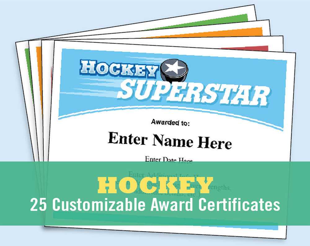 Hockey Certificates Editable , Kid Certificates, Child, Hockey Mom, Team  Parent, Hockey Coach, Award Certificates Templates, Hockey Hair Within Hockey Certificate Templates