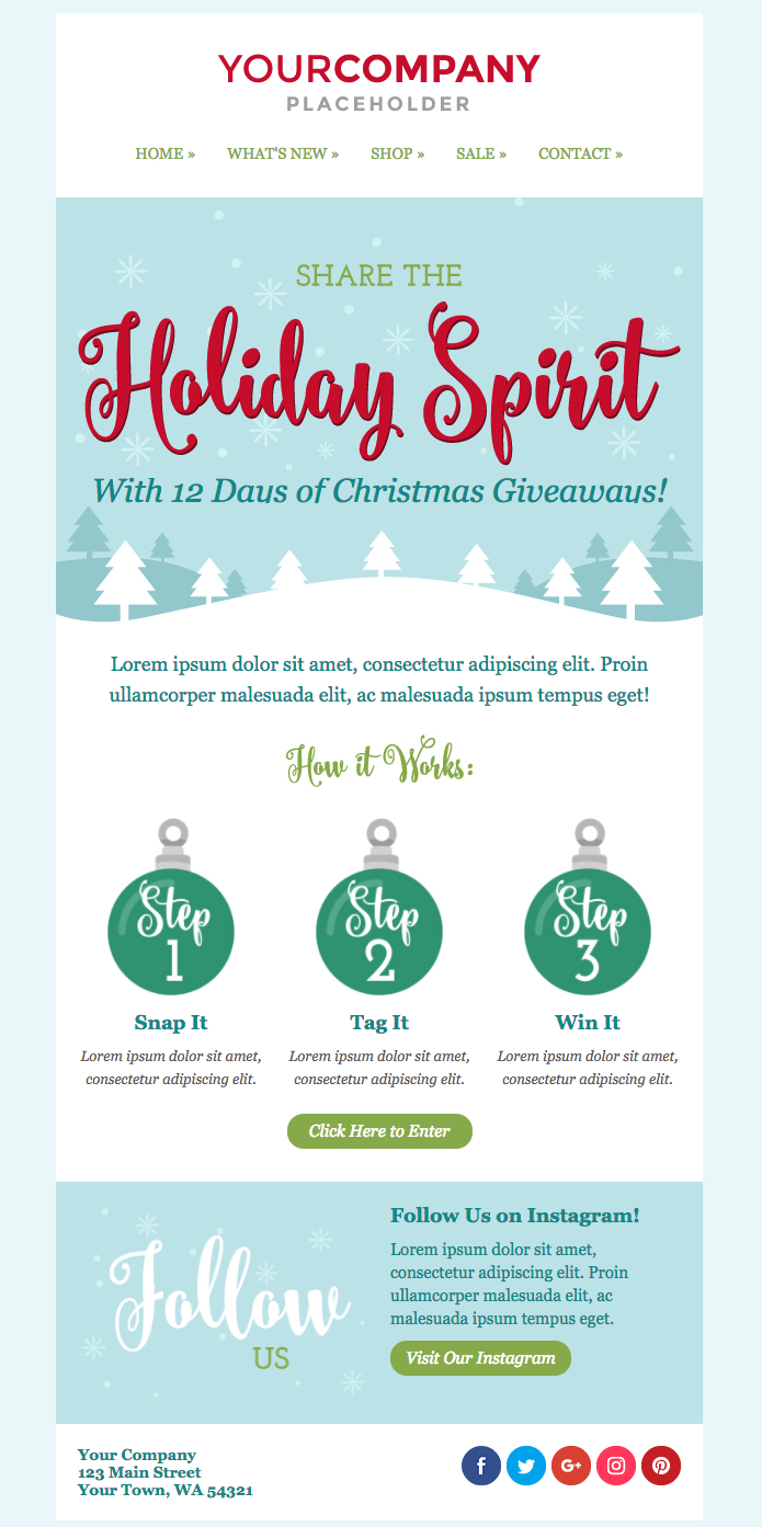 Holiday Email Template – Milas.westernscandinavia Regarding Holiday Card Email Template