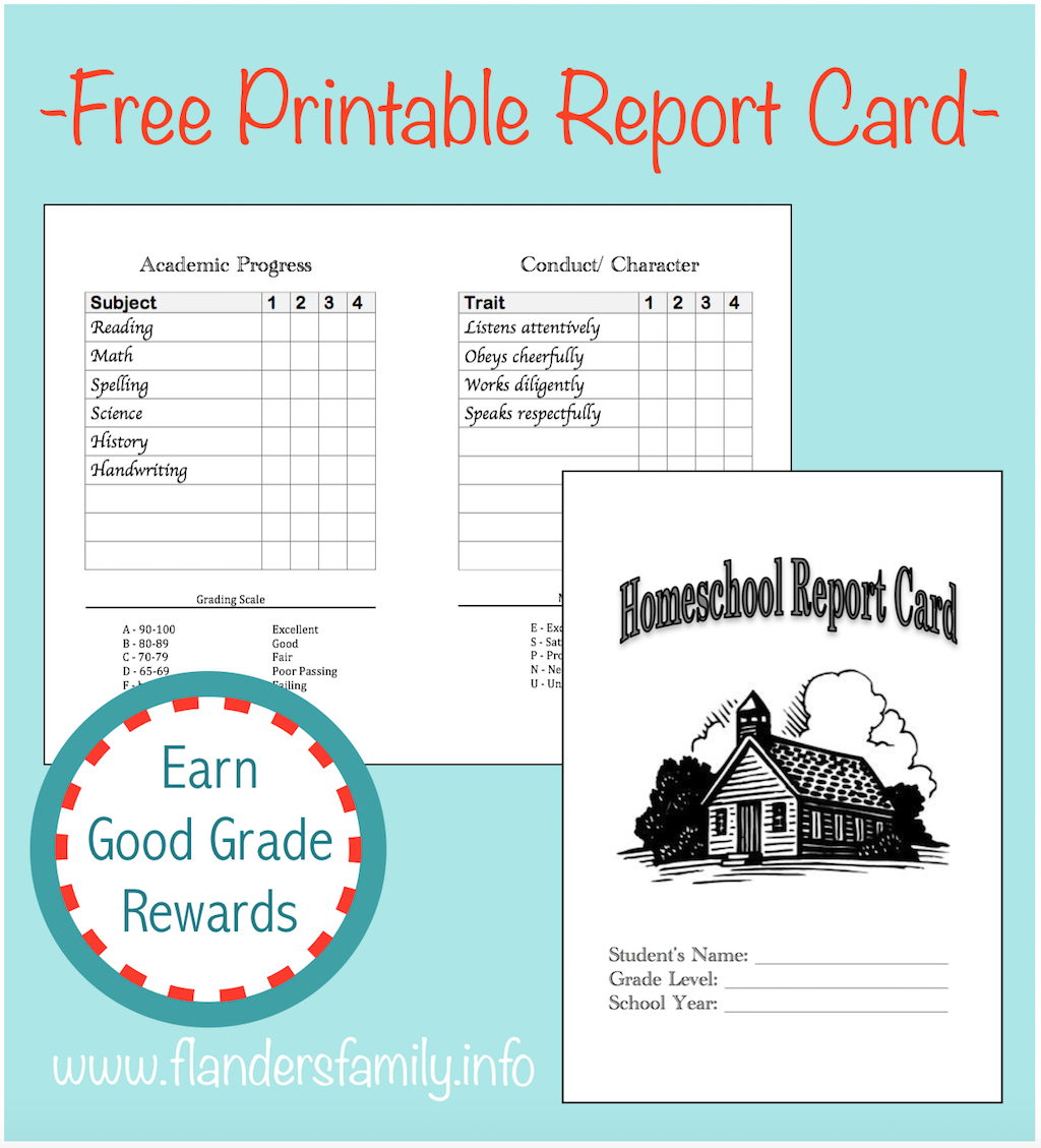 Homeschool Report Cards - Flanders Family Homelife Intended For Character Report Card Template