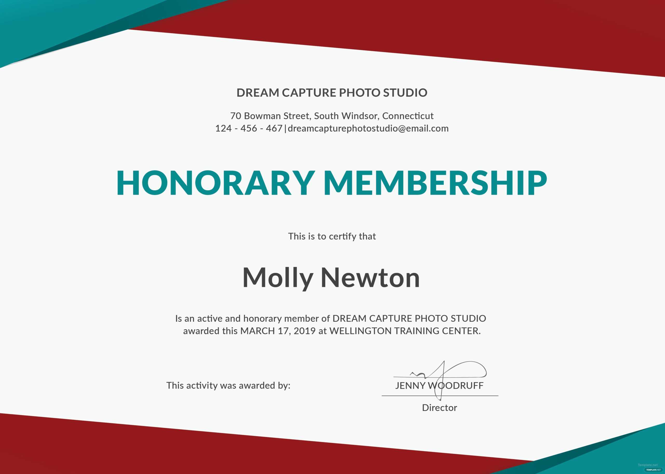 Honorary Membership Certificate – Milas.westernscandinavia In New Member Certificate Template