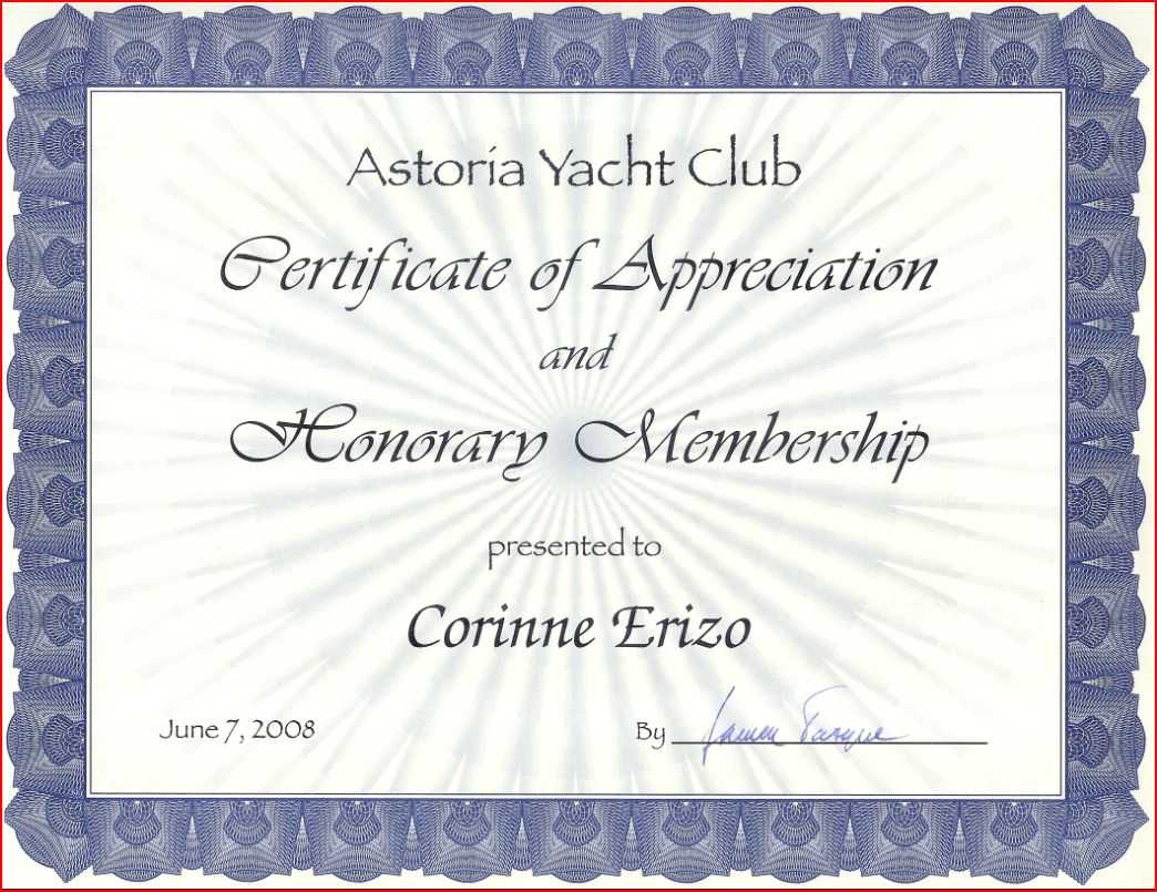 Honorary Membership Certificate Template ] – Honorary With Regard To Life Membership Certificate Templates